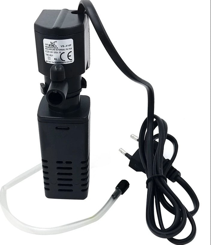 VENUS AQUA VS-410F Aquarium Internal Filter Suitable for Small Mini Tank (10-20 Litre) (Power: 4W, Flow MAX: 400 L/H)